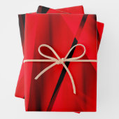 Exotic Flaming Red Trendy Abstract Design Geschenkpapier Set (Beispiel)