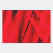 Exotic Flaming Red Trendy Abstract Design Geschenkpapier Set (Vorderseite)