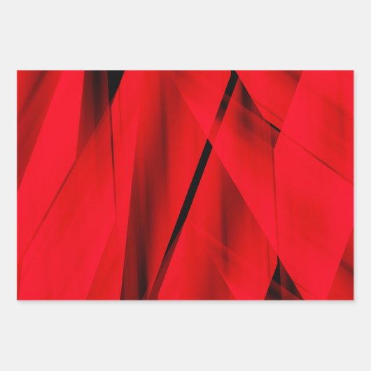 Exotic Flaming Red Trendy Abstract Design Geschenkpapier Set (Vorderseite)