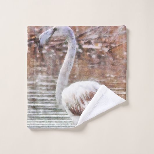 Exotic Flamingo Badhandtuch Set (Waschlappen)