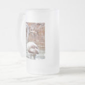 Exotic Flamingo Mattglas Bierglas (Vorderseite Links)