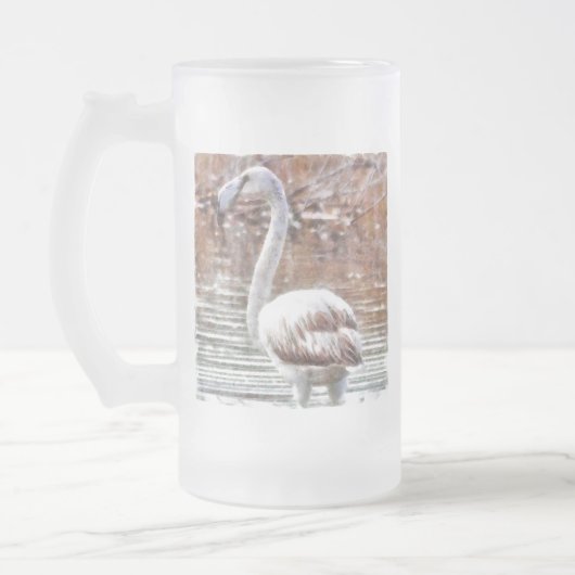 Exotic Flamingo Mattglas Bierglas (Links)