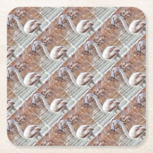 Exotic Flamingo Rechteckiger Pappuntersetzer