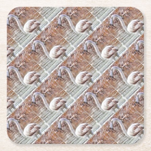 Exotic Flamingo Rechteckiger Pappuntersetzer (Vorderseite)