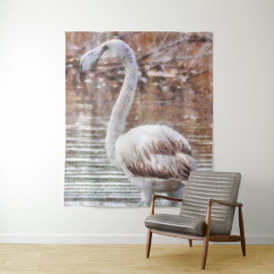 Exotic Flamingo Wandteppich