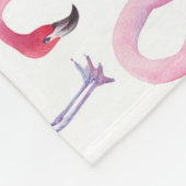 Exotic Flamingo Wassercolor Bird Fleecedecke (Ecke)