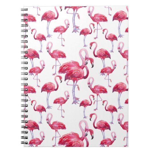 Exotic Flamingo Wassercolor Bird Notizblock (Vorderseite)