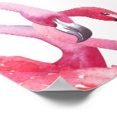 Exotic Flamingo Wassercolor Bird Poster (Ecke)
