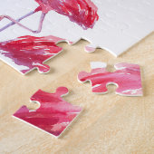 Exotic Flamingo Wassercolor Bird Puzzle (Seite)