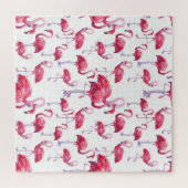 Exotic Flamingo Wassercolor Bird Puzzle (Horizontal)