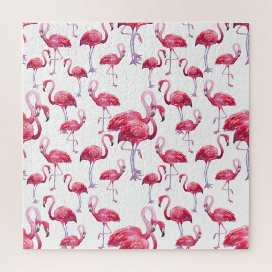 Exotic Flamingo Wassercolor Bird Puzzle (Vertikal)