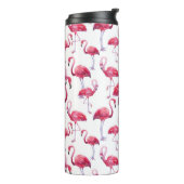 Exotic Flamingo Wassercolor Bird Thermosbecher (Nach links gedreht)