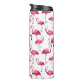 Exotic Flamingo Wassercolor Bird Thermosbecher (Nach rechts gedreht)