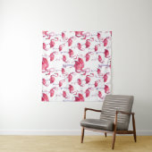 Exotic Flamingo Wassercolor Bird Wandteppich (Beispiel (Horizontal))