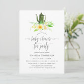 Exotic Floral Frangipani Kinderdusche Tee Party Einladung (Stehend Vorderseite)