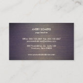 Exotic Floral Gold Verziert Lotus Blume Holz Visitenkarte (Rückseite)