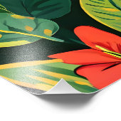 Exotic Floral Paradies Nahtloses Muster Fotodruck (Ecke)