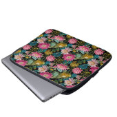 Exotic Floral Pattern BOHO Chic Tropical Leaves  Laptopschutzhülle (Vorne Knopf)