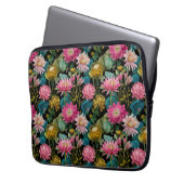 Exotic Floral Pattern BOHO Chic Tropical Leaves Laptopschutzhülle (Vorderseite Links)