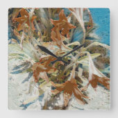 Exotic Floral Quadratische Wanduhr (Vorderseite)