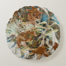 Exotic Floral Rundes Kissen