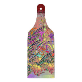 Exotic Flower Garden Paddle Schneidebrett