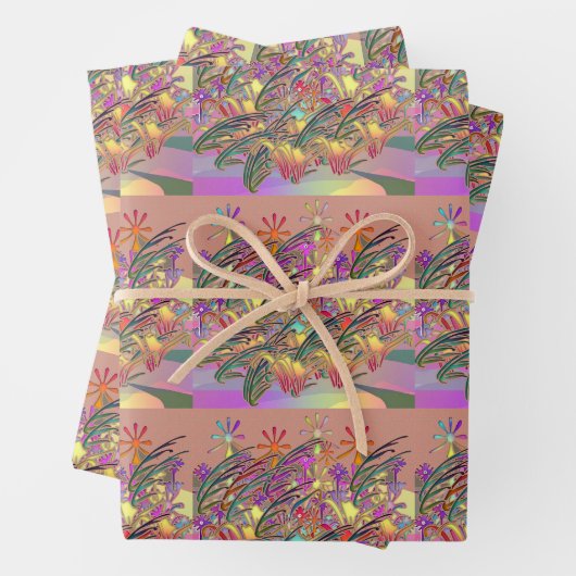 Exotic Flower Garden Repeat Gift Geschenkpapier Set (Beispiel)