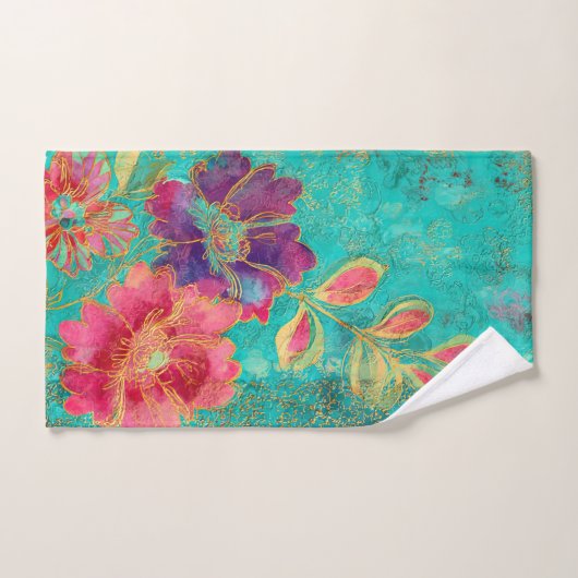 Exotic flowers design handtuch (Handtuch)