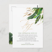 Exotic Foliage tropical Danke Postkarte (Vorne/Hinten)