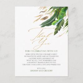 Exotic Foliage tropical Danke Postkarte