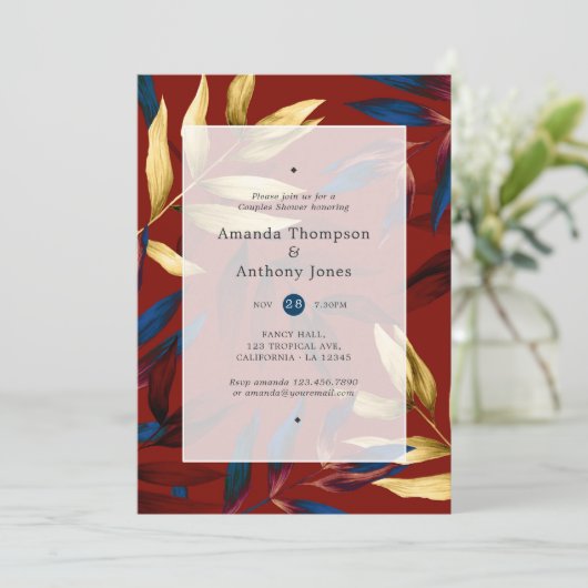 Exotic Forest Couples Dusche Einladung (Stehend Vorderseite)