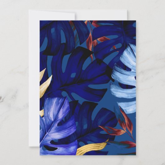 Exotic Forest Couples Dusche Einladung (Rückseite)