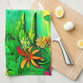Exotic Forest Design Geschirrtuch (Viertel Falte)