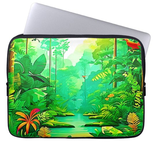 Exotic Forest Design Laptopschutzhülle (Vorderseite)