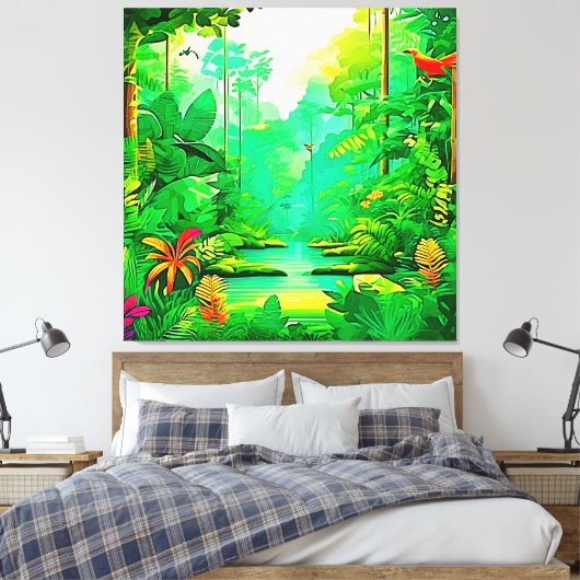 Exotic Forest Design Leinwanddruck (Insitu (Schlafzimmer))