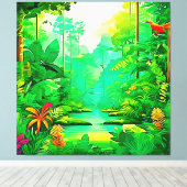 Exotic Forest Design Leinwanddruck (Insitu (Holzboden))