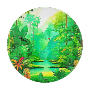 Exotic Forest Design Schneidebrett