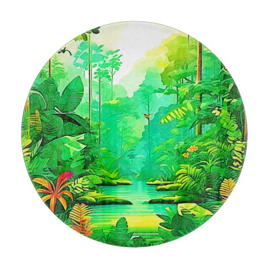 Exotic Forest Design Schneidebrett (Vorderseite)