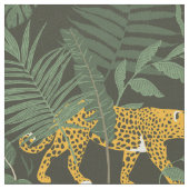 Exotic Forest Leopard Imitate Camouflage Dunkelgrü Stoff (Nahaufnahme)