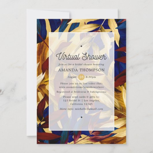 Exotic Forest Virtual Brautparty Einladung (Vorderseite)