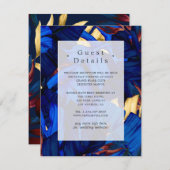 Exotic Forest Wedding Gast Details Begleitkarte (Vorne/Hinten)