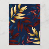 Exotic Forest Wedding Gast Details Begleitkarte (Rückseite)