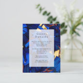 Exotic Forest Wedding Gast Details Begleitkarte (Stehend Vorderseite)