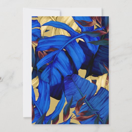 Exotic Forest Wedding Probe Dinner Einladung (Rückseite)