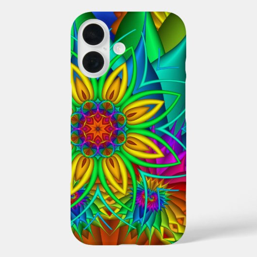Exotic Fractal Flowers Phone Case (Rückseite)