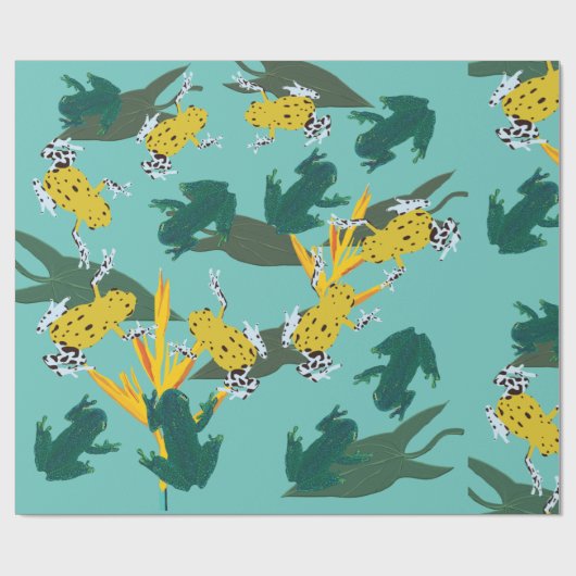 Exotic Frogs Muster Geschenkpapier (Flach)