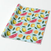 Exotic Frucht Pattern Wrapping Paper Geschenkpapier (Ungerollt)