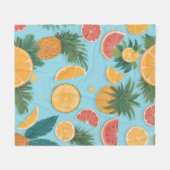 Exotic Fruit Blumenmuster. Fleecedecke (Vorderseite (Horizontal))