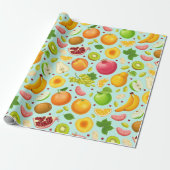 Exotic Fruit Pattern Wrapping Paper Geschenkpapier (Ungerollt)