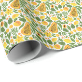 Exotic Fruits Ensemble: Papaya, Lemon, Mango Geschenkpapier (Rolleneckpunkt)
